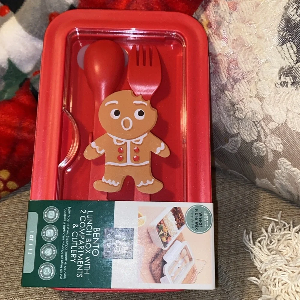 ❤️NWT ECO Circoa Bento Lunch Box within 2 Compartments & Cutlery